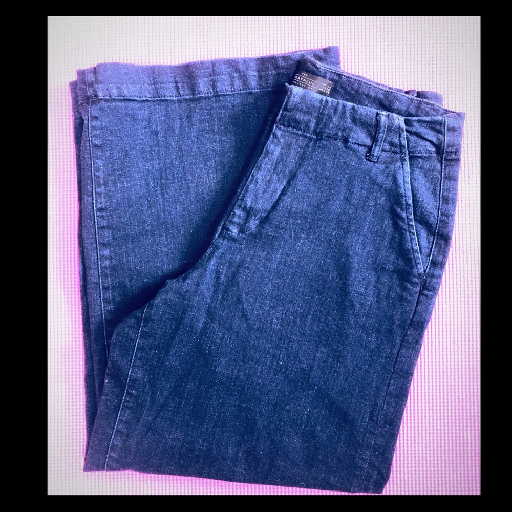 ZARA wise leg denim pants.